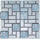 Wavy Rounded Patchwork Pattern Porcelain Mosaic Tile (Box of 10 Sheets) for Bathroom Floors and Walls and Kitchen Backsplash