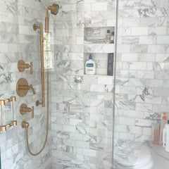 3x6 Calacatta Gold Italian Marble Subway Tile Honed (Matte)