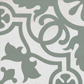 GT Vintage Sage Green Floral 8x8 Matte Porcelain Tile 0GZ20DF