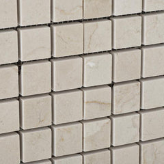 Tenedos Crema Marfil 1x1 Polished/Honed Mosaic Tile 1 pcs