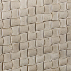 Tenedos Crema Marfil 3D Pillow Polished/Honed Mosaic Tile
