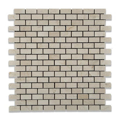 Crema Marfil Baby Brick Mosaic Tile Polished/Honed