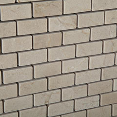 Crema Marfil Baby Brick Mosaic Tile Polished/Honed