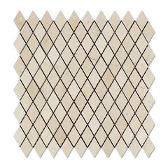 Tenedos Crema Marfil Polished Diamond Mosaic Tile