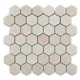 Tenedos Crema Marfil 2" Hexagon Mosaic Tile Polished/Honed