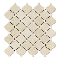 Crema Marfil Lantern Arabesque Mosaic Tile Polished- 1 piece