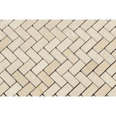 Crema Marfil Mini Herringbone Tile Polished- 1 piece