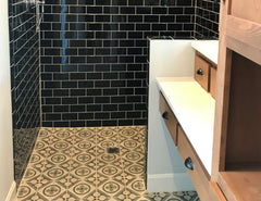 Black Subway Brick 2" X 4" Porcelain Tile, Wall Tile, Backsplash Tile, Bathroom Tile on 12x12 Mesh for Easy Installation