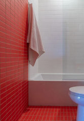 Red 3x6 Ceramic Glossy Subway Wall Tile- 48 pcs/carton (6 Sqft) by Tenedos for Kitchen Backsplash, Bathroom Shower, Accent Decorative Wall