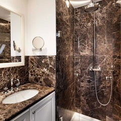 12x24 Dark Emperador Premium Spain Polished Marble Mosaic Floor Wall Tiles