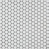 Penny Round Unglazed White Porcelain Mosaic Floor and Wall Tile for Bathroom Tile on 12x12 Mesh for Easy Installation (Box of 10 Sheets)