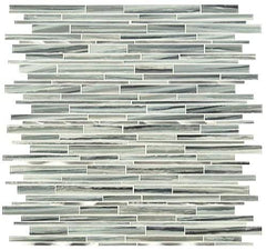 MSI Seaglass Interlocking 12 in. x 11.81 in. x 4mm Textured Glass Mosaic Tile