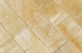 Honey Onyx Marble 2x4 Brick Pattern Mosaics Floor Wall Tile Meshed on 12" X 12" Sheet