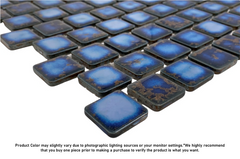 Calacatta Blue Porcelain Square Mosaic Floor wall Pool Tile 1-1/8" X 1-1/8" for Bathroom Shower, Kitchen Backsplash