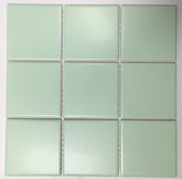 Porcelain 3-3/4 in. x 3-3/4 in. Matte Mesh-Mounted Mosaic for Backsplash, Bathroom Floor & Wall Tiles (11 pcs/case) (Vintage Green)(11 Sheets)