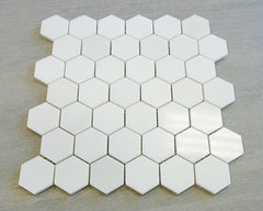 Bianco Pearl 2 inch Hexagon Polished Marble Mosaic Tile