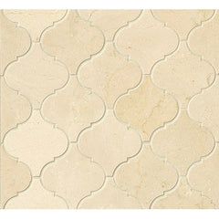 Crema Marfil Marble Arabesque Mosaic Tile (Polished) - Tenedos