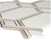 Pedemonte White Athens Grey Hexagonal Pattern Marble Floor and Wall Mosaic Tile for Bathroom Shower, Kitchen Backsplash, Accent decor, Fireplace Surround