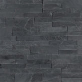 Midnight Ash Veneer Peel and Stick 6 in. x 22 in. Honed Slate Wall Tile (Box of 15pcs )