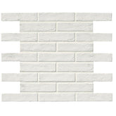 Vogue Tile Santorini White Brick 2-1/3 in. x 10 in. Glazed Porcelain Floor and Wall Tile (5.17 sq. ft. / case)