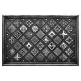 12x18 inch Potpourri Mix Hand Made Textured Premium Metal Decorative Mural Tile for Kitchen Backsplash and Fireplace (Wrought Iron)