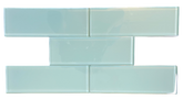 Premium Quality Soft Mint 3x9" Glass Subway Tile for Bathroom Walls, Kitchen Backsplashes By Vogue Tile - Tenedos