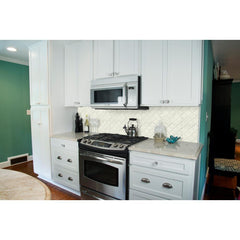 MSI Bianco Arabesque Glazed Ceramic Mesh-Mounted Mosaic Wall Tile