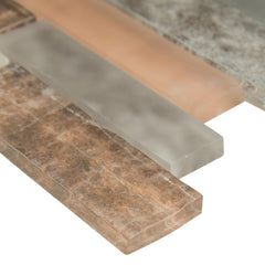 MS International Taos Interlocking 12 in. x 13 in. x 8mm Glass Mesh-Mounted Mosaic Tile