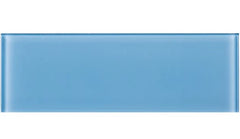 4x12 Glossy Blue Subway Glass Wall Tiles for Bathroom and Kitchen Walls Kitchen Backsplashes By Vogue Tile