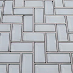 MSI Ice Bevel Herringbone 11.08 in. x 13.86 in. x 8mm Glass Mesh-Mounted Mosaic Tile