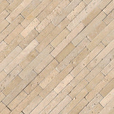 MS International Tuscany Beige Veneer 8 In. X 18 In. X 10 mm Tumbled Travertine Mesh-Mounted Mosaic Tile, (10 sq. ft., 10 pieces per case)