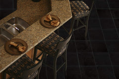 18" x 18" Polished Granite Tile in Black Galaxy -1 Piece (2.25 sqft)