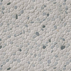Tenedos MS International 12x12 Black/White Pebbles Marble Mosaic Floor & Wall Tile