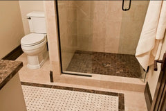 Dark Emperador 2x2 Square Polished Marble Mosaic