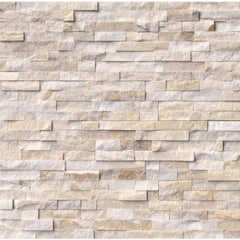 Arctic Golden Split Face Ledger Panel 6 in. x 24 in. Marble Wall Tile for Accent Walls Kitchen Backsplash Fireplace