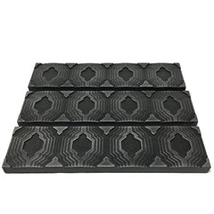 Vogue Tile Resin Wrought Iron Metallic Look  2'' x 8'' Liner Trim Geometric Border Wall Tile for Kitchen Backsplashes & Bathroom Walls (Wrought Iron) - (Box of 3 Pieces) - Tenedos