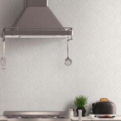 MSI White Glossy Fish Scale Porcelain Mesh-Mounted Mosaic Wall Tile (Box of 15 Sheets)