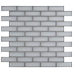 White Glass Mirror Beveled 2'' x 6'' Subway Tile Kitchen Backsplash Idea Bath Shower Wall Mosaics - Shipment