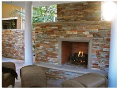 Tenedos Golden White Ledger Panel 6x24 Natural Quartzite Slate Wall Tile