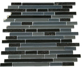 Dark Night Glossy Stone Glass Mosaic Tiles