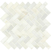 MSI Greecian White Herringbone Pattern Polished Marble Mesh-Mounted Mosaic Tile (Box of 10 Sheets)
