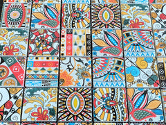 2 in. Square Marble Mosaic Painted with Inject Colorful Maiolica Style Mesh-Backed for Wall and Floor, Backsplash, Kitchen, Bathroom, Accent Wall, Fireplace Surround by Tenedos