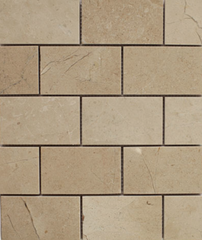 Crema Marfil Subway Pattern Chunky by Stone Tile Mosaics