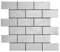 Statuary Crystal Marble Italian White Statuario 2x4 Mosaic Tile Polished