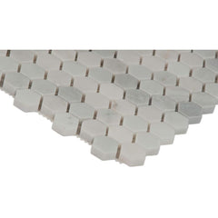Greecian White 12 in. x 12 in. x 10mm Honed Marble Mesh-Mounted Mosaic Tile (10 sq. ft. / case)