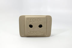 Tenedos Bath Accessories Bone Almond Ceramic Soap Dish Holder