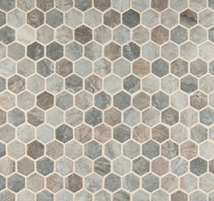 MSI Stonella Hexagon 6mm Glass Mesh-Mounted Mosaic Wall Tile (Box of 10 Sheets)