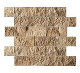 Noce 2x4 Travertine Split Faced Wall Mosaic Tile