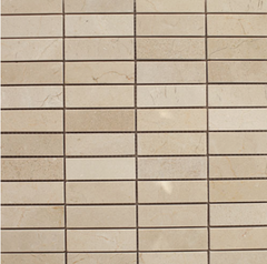 Crema Marfil Stacked Pattern Stone Tile Mosaics for Bathroom and Kitchen Walls Kitchen Backsplashes (Tenedos)