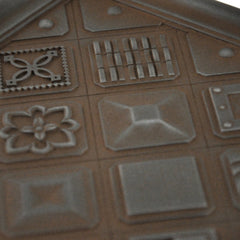 12x18 inch Potpourri Mix Hand Made Textured Premium Metal Decorative Mural Tile for Kitchen Backsplash and Fireplace (Rust)